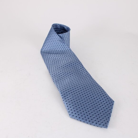 Christian Dior Tie Light Blue 57" x 3.5" Cravate Tissee Bleu Moyen 100% Silk Tie - Picture 1 of 11